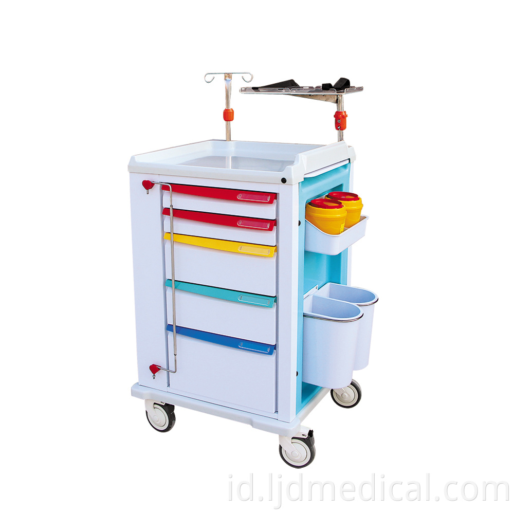 ABS emergency trolley with wheels